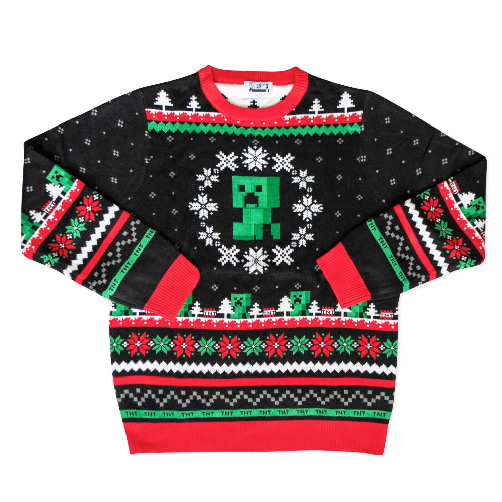 Image of Minecraft Creeper Ugly Holiday Sweater