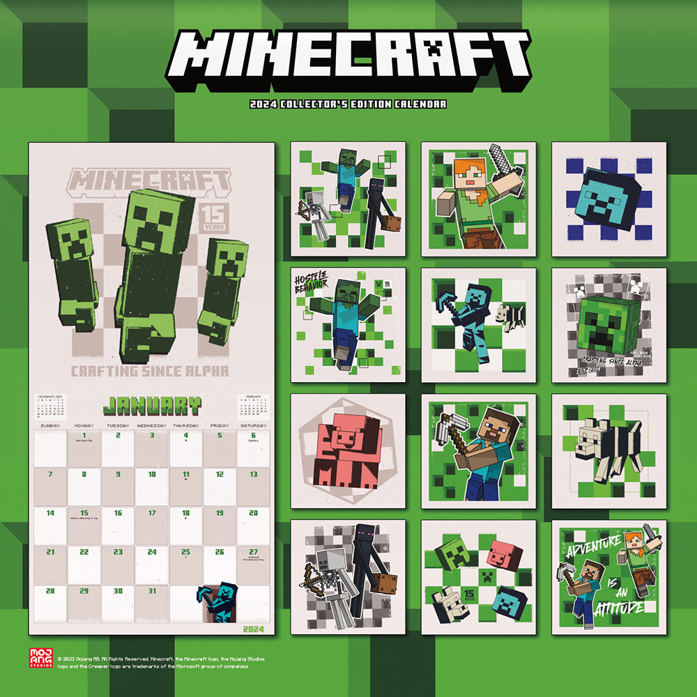 Minecraft 2024 Mini Poster Calendar