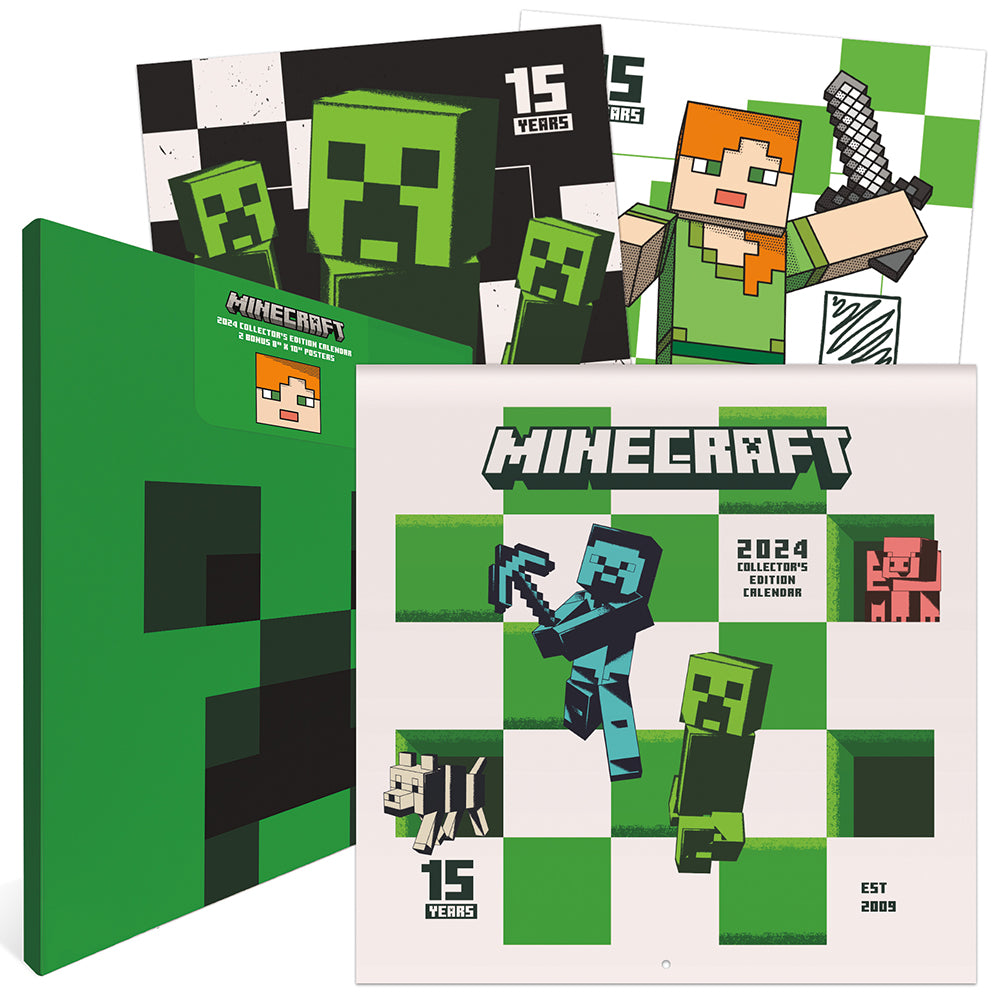 Minecraft Christmas Wrapping Paper 4 Sheets & 4 Tags – Danilo Promotions