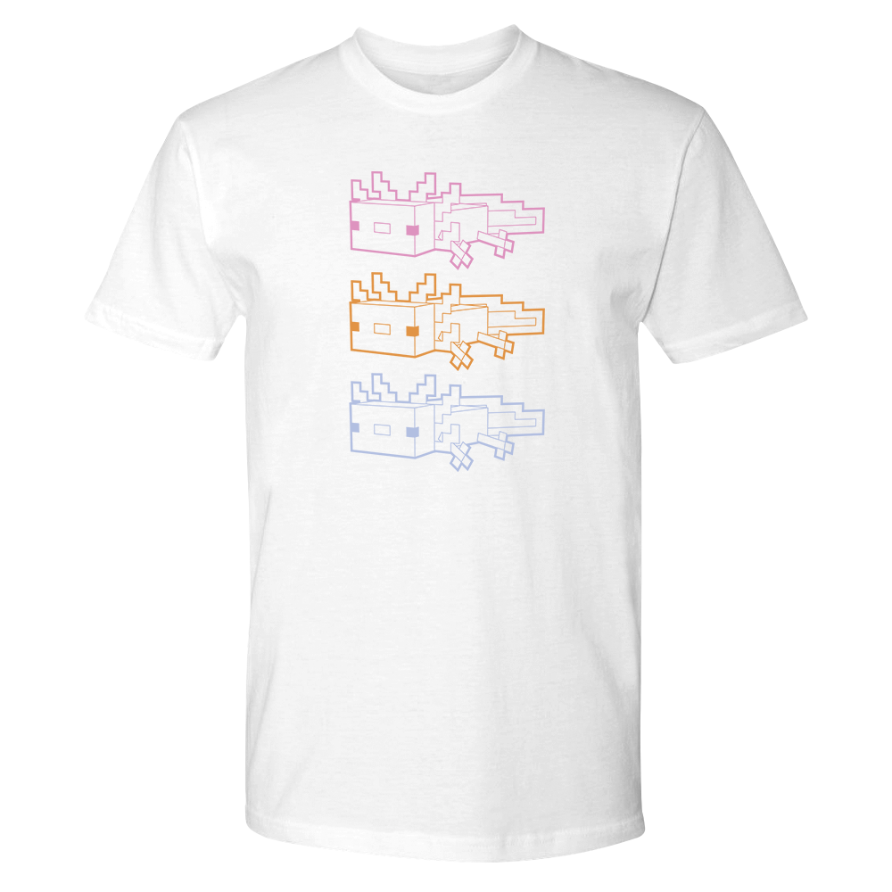 Image of Minecraft Axolotl Outline Unisex T-Shirt