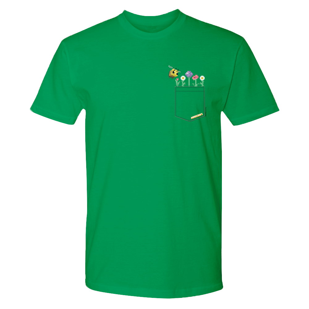 Image of Minecraft Bee Pocket Adult Short Sleeve T-Shirt