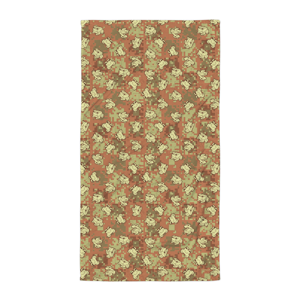 Image of Minecraft Camo Frog All Over Print Beach Towel