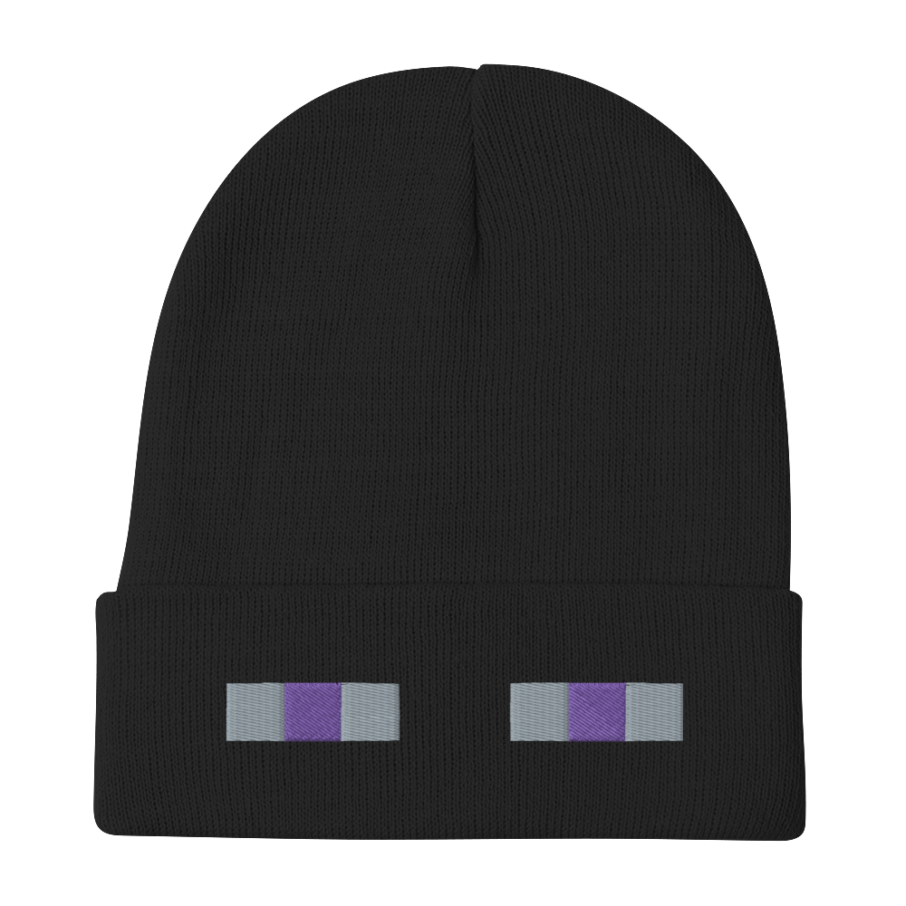 Image of Minecraft Enderman Embroidered Beanie