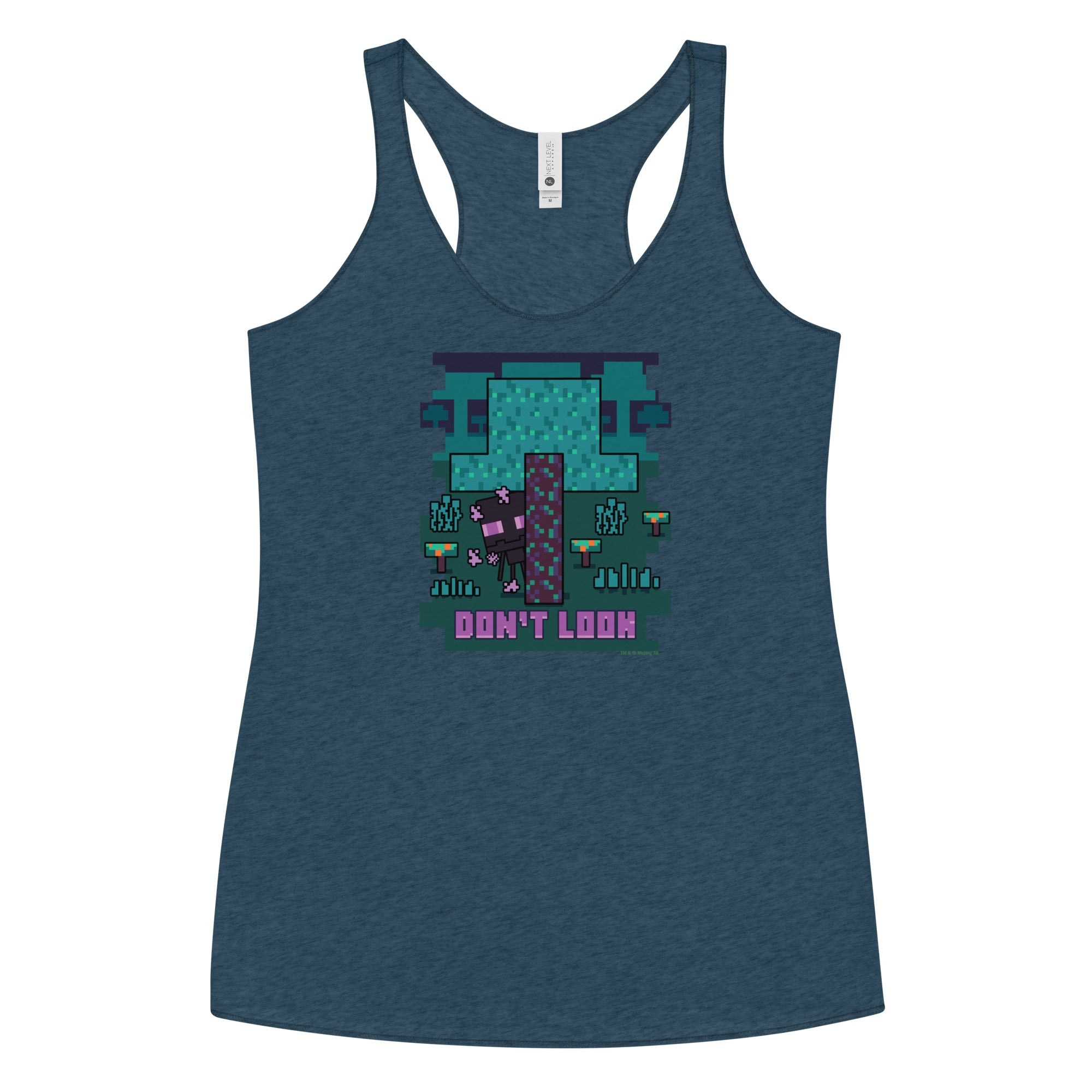 Image of Minecraft Don't Look Women's Racerback Tank Top