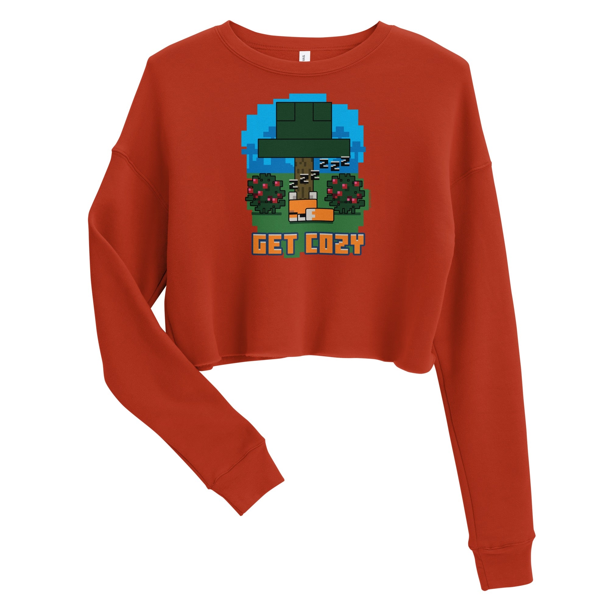 Image of Minecraft Get Cozy Women's Cropped Sweatshirt