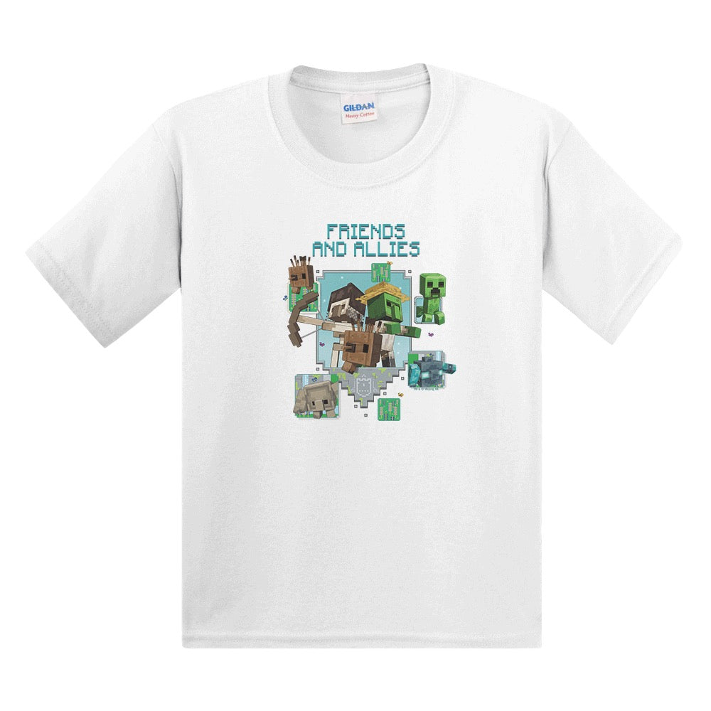 Image of Minecraft Legends Friends And Allies Youth T-Shirt