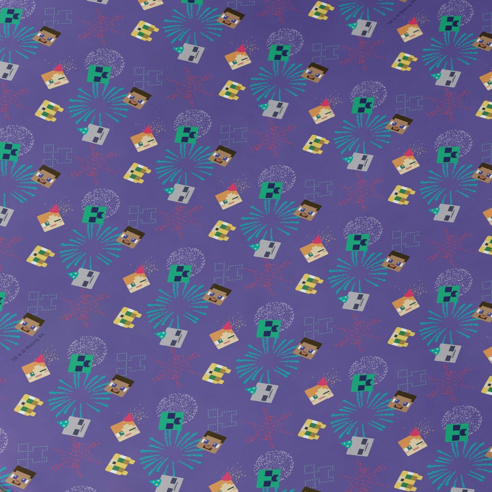 Minecraft Cobblestone Wrapping Paper 