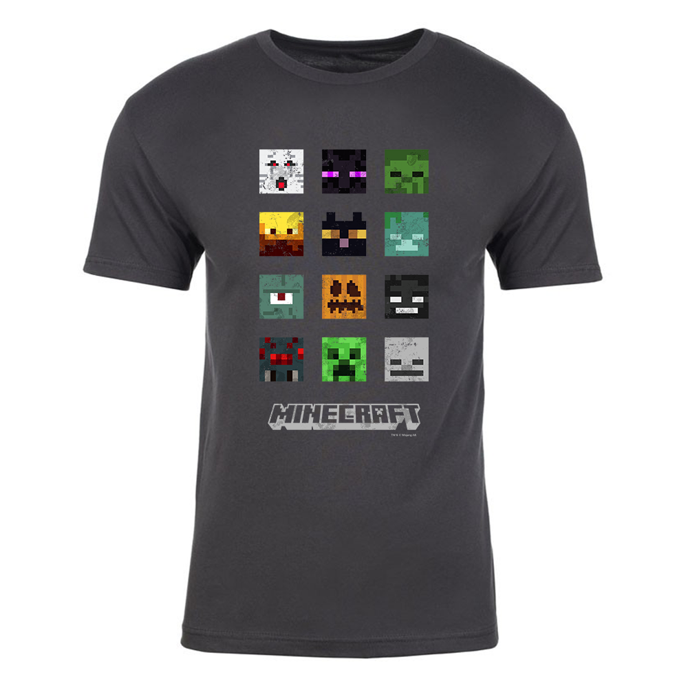 Image of Minecraft Gangs All Here Halloween Edition Adult Short Sleeve T-Shirt