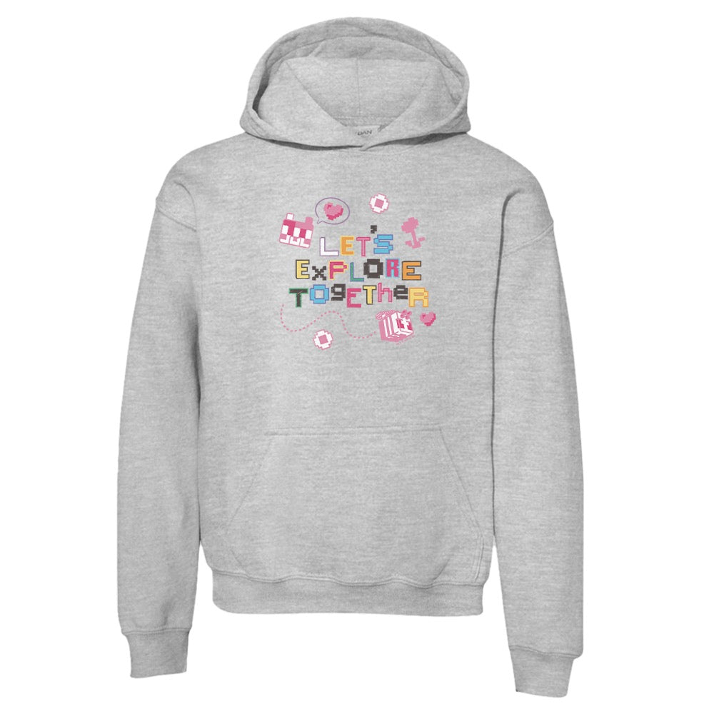 Image of Minecraft Let's Explore Together Kids Hooded Sweatshirt