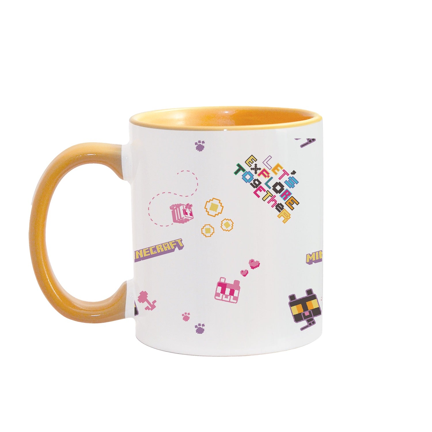 Image of Minecraft Let's Explore Together Two-Tone Mug