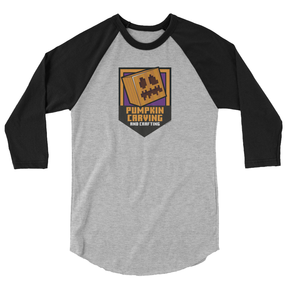 Image of Minecraft Pumpkin Badge Raglan T-Shirt