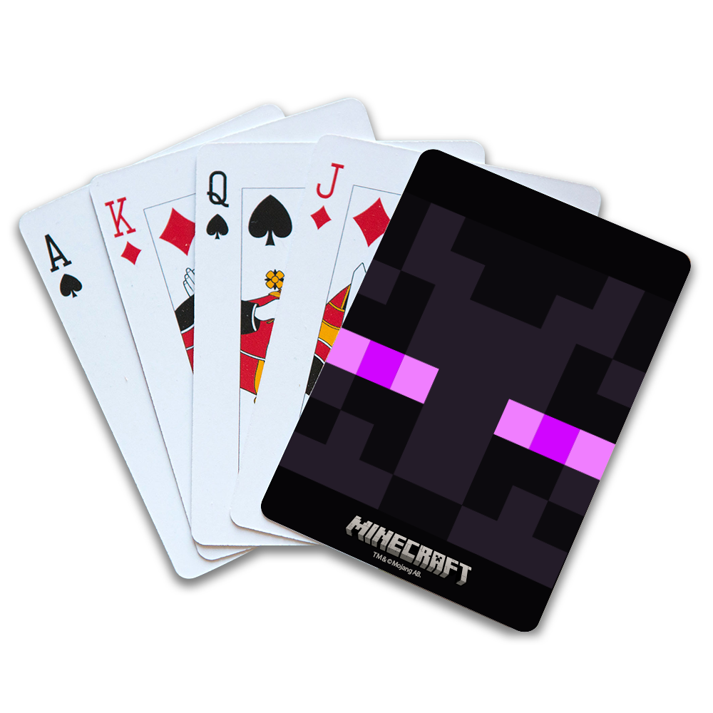 Image of Minecraft Enderman Face Standard Playing Card Deck