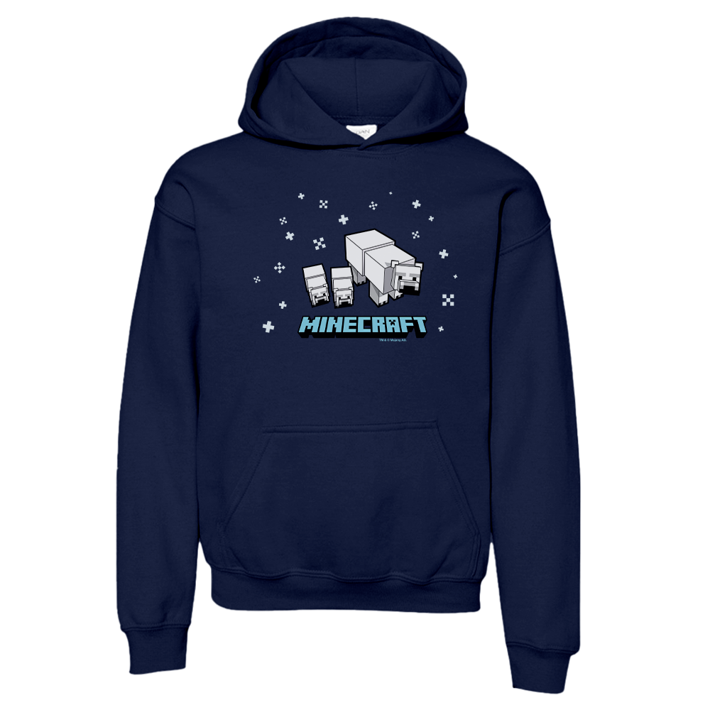 Image of Minecraft Polar Bear Kids Pullover Hoodie