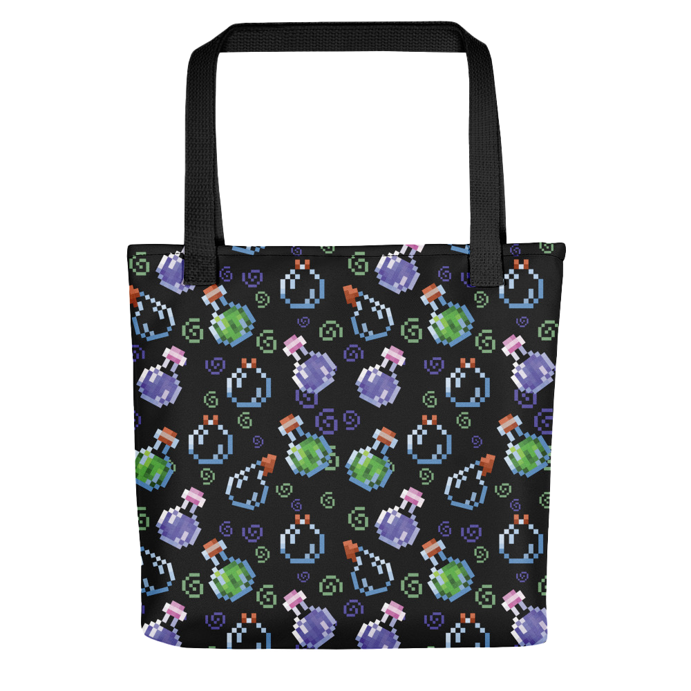 Image of Minecraft Potions Pattern Tote Bag