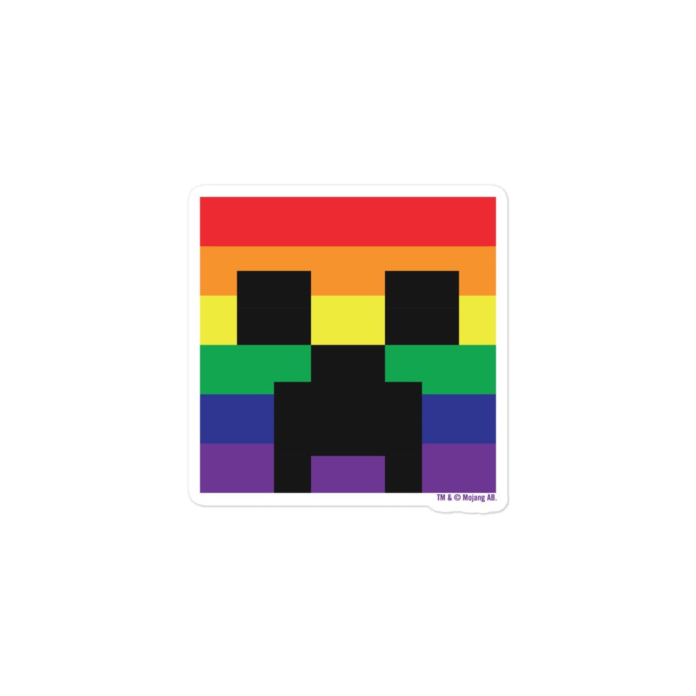 Image of Minecraft Rainbow Creeper Die Cut Sticker