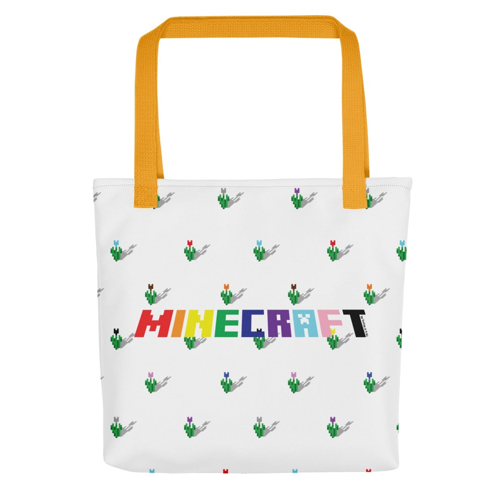 Image of Rainbow Flower Pattern Tote Bag