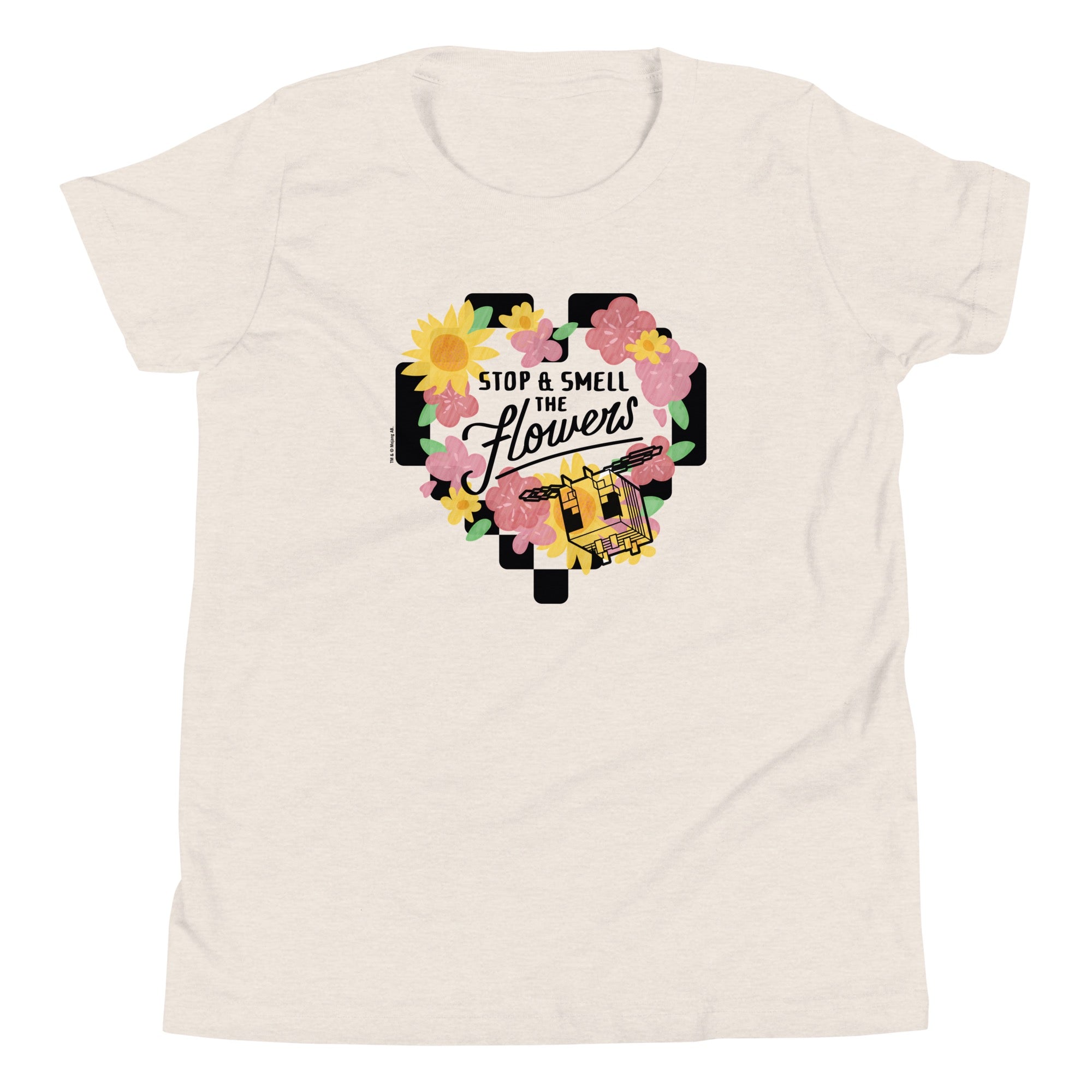 Image of Minecraft Stop & Smell The Flowers Kids Premium T-Shirt