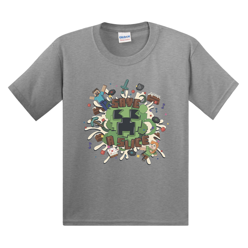 Image of Minecraft Save a Slice Kids Short Sleeve T-Shirt