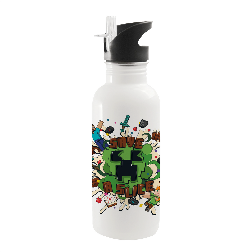 Minecraft 861509 500 ml Mobs Rectangular Water Bottle Green