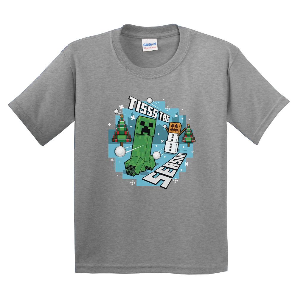 Image of Minecraft Tis The Season Kids Short Sleeve T-Shirt