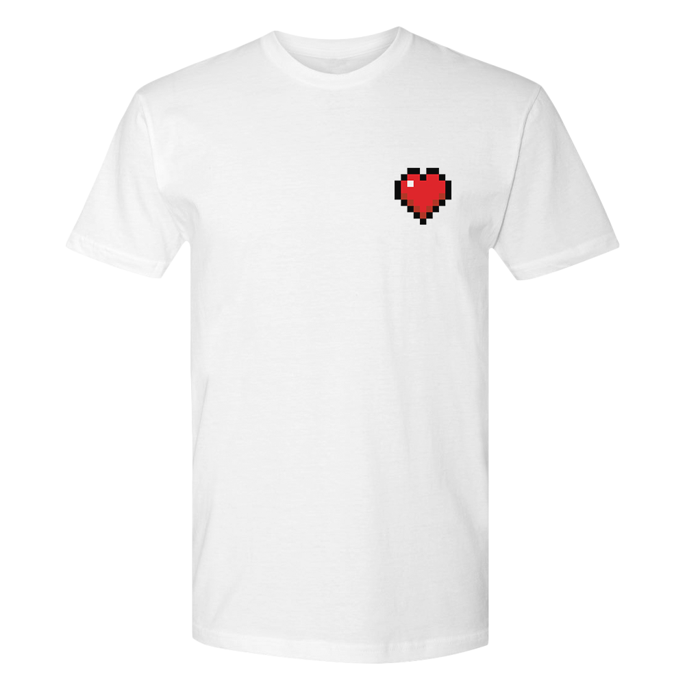 Image of Minecraft Heart Badge Adult Short Sleeve T-Shirt