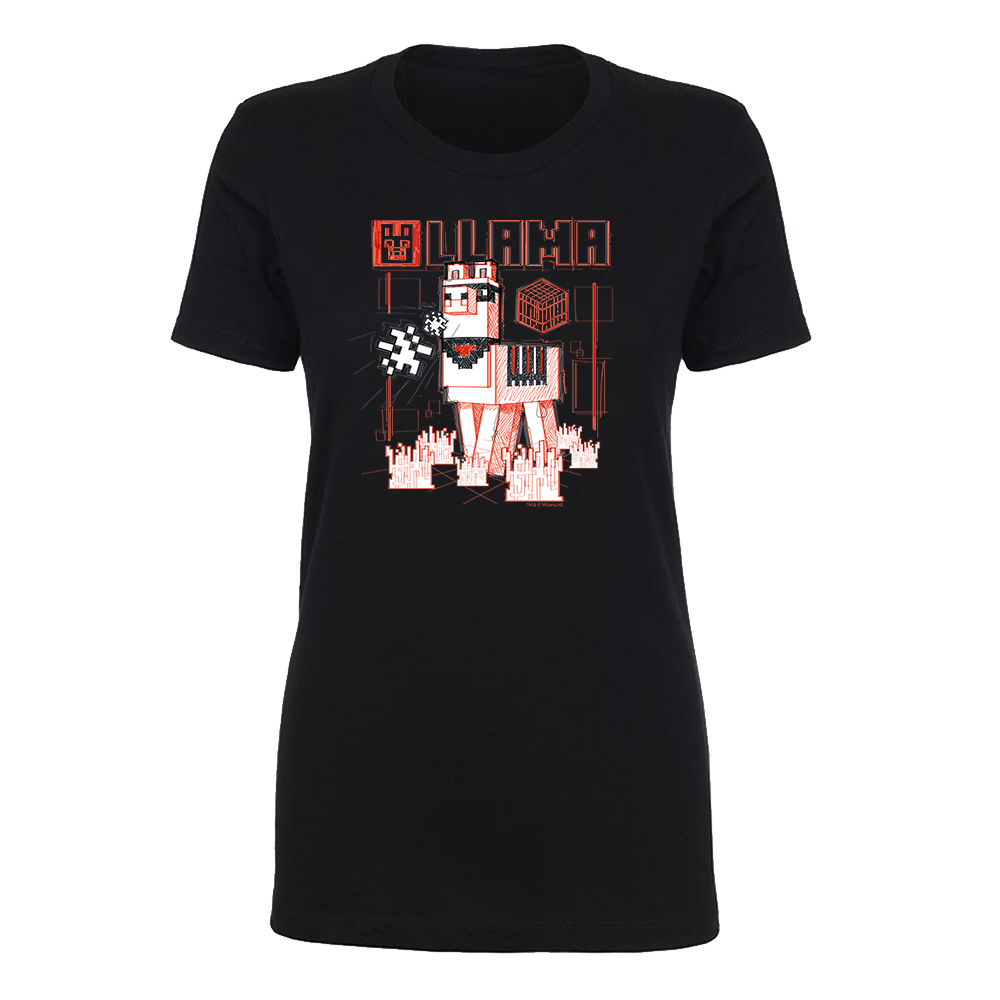 Minecraft Acid Sketch Llama Women's Short Sleeve T-Shirt | Official