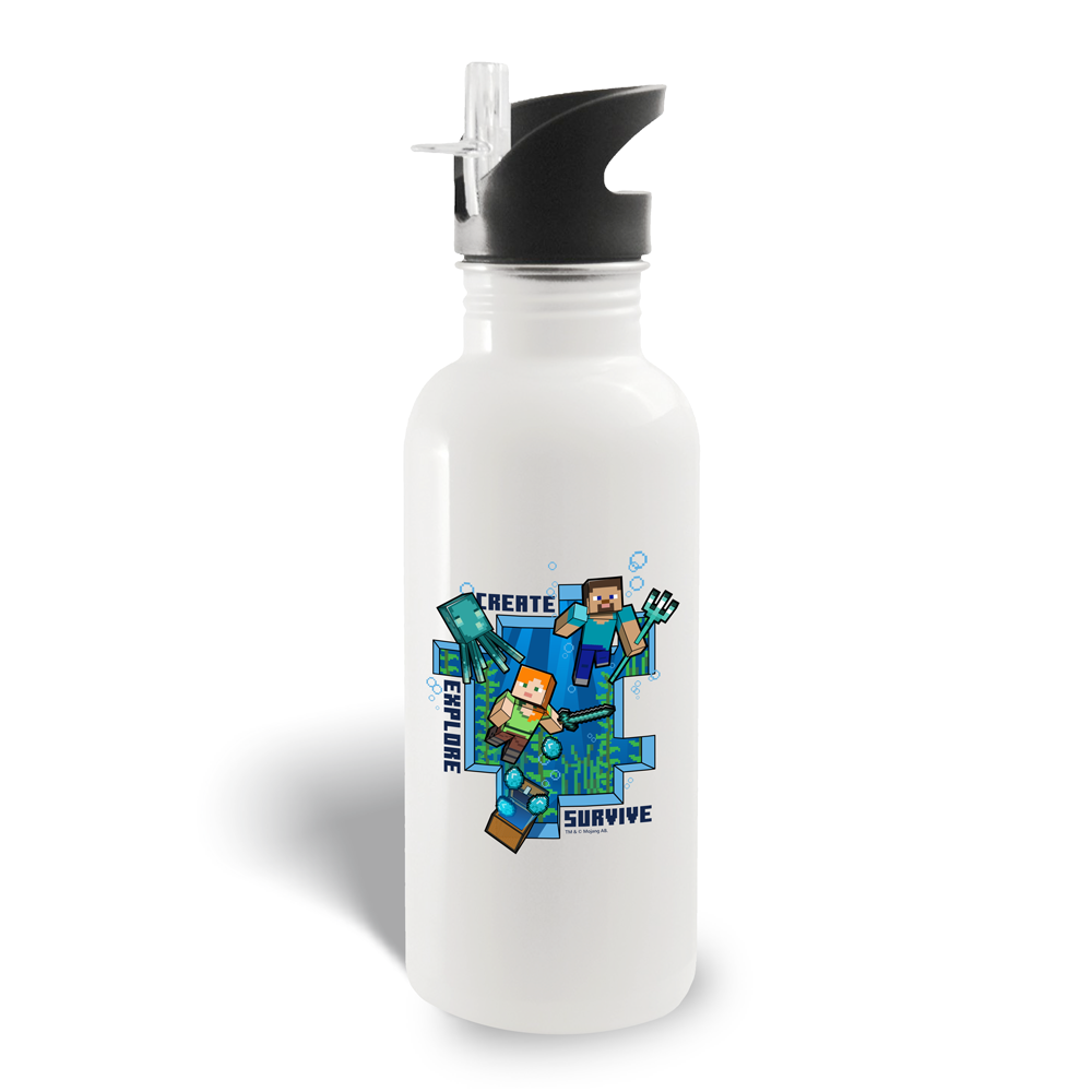 Image of Caves & Cliffs Create, Explore, Survive Water Bottle