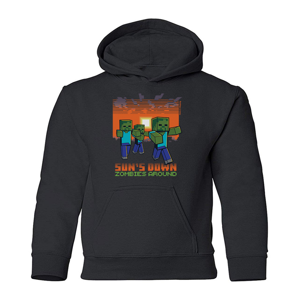 Image of Minecraft Jolly Mobs Zombies Around Kids Pullover Hoodie