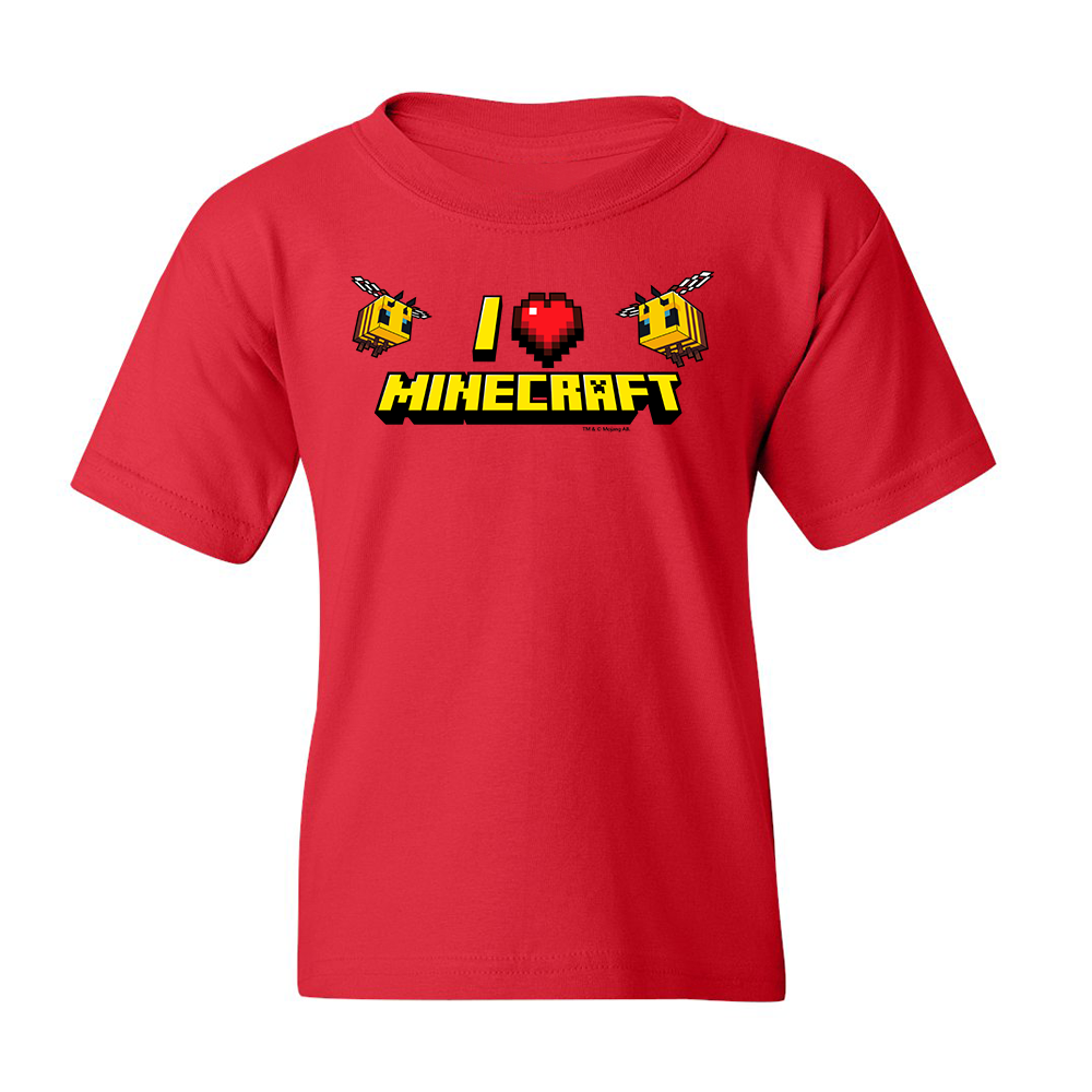 Image of Minecraft I Heart Minecraft Kids Short Sleeve T-Shirt