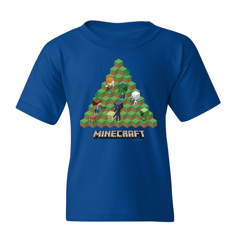 Image of Minecraft Group Pyramid Kids Short Sleeve T-Shirt