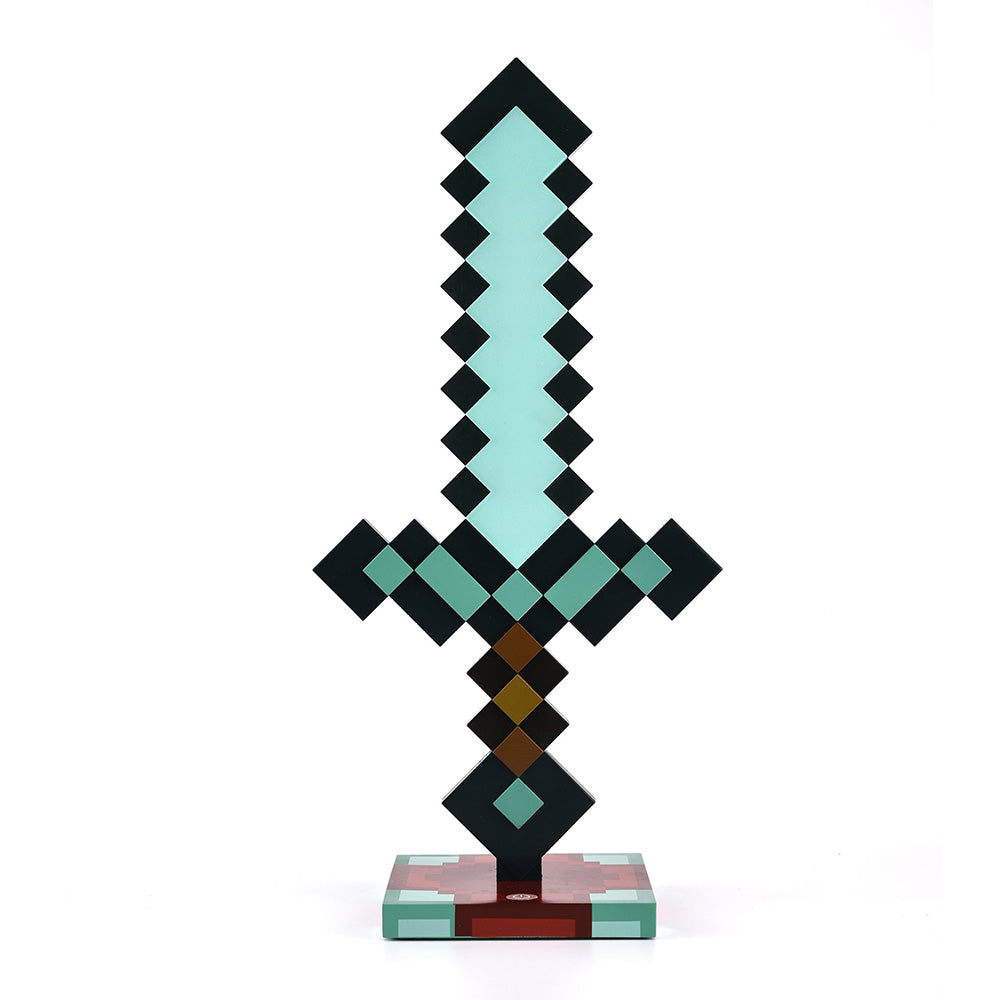 Image of Minecraft 3D Diamond Sword Desk Lamp - 14 Inch