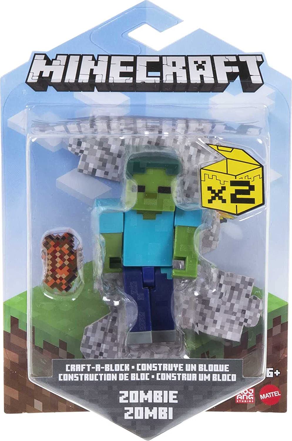 Mattel Minecraft Zombie Figure - 3.25 inch – Minecraft Shop