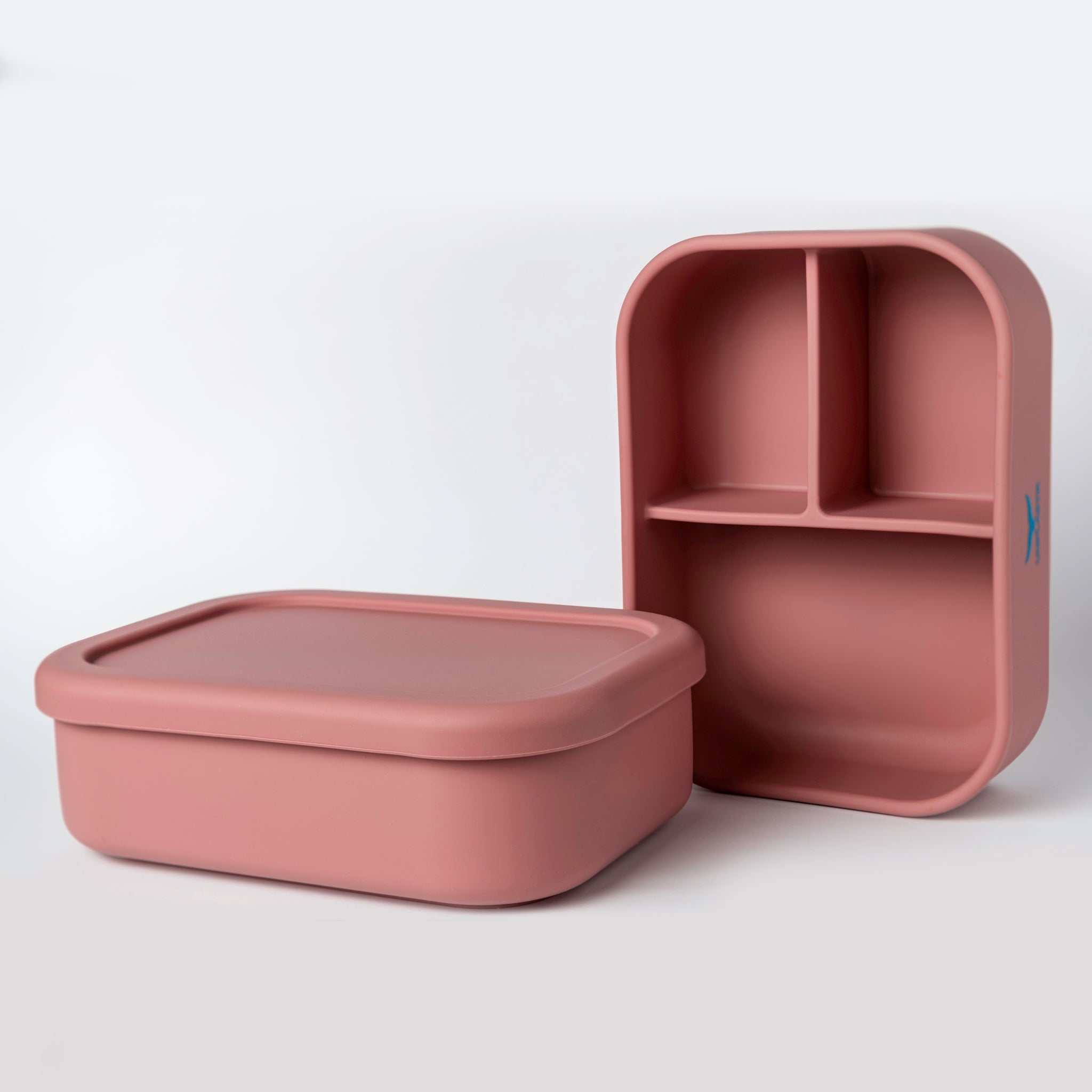 Salad Container with 3 Compartments - Pink 