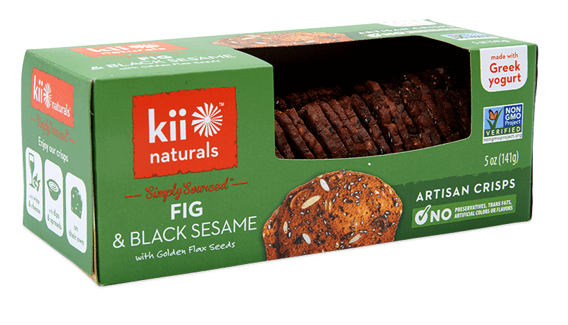 Kii Naturals Fig Black Sesame With Golden Flax Seeds Crisps 5 Oz Fundamentally Organic