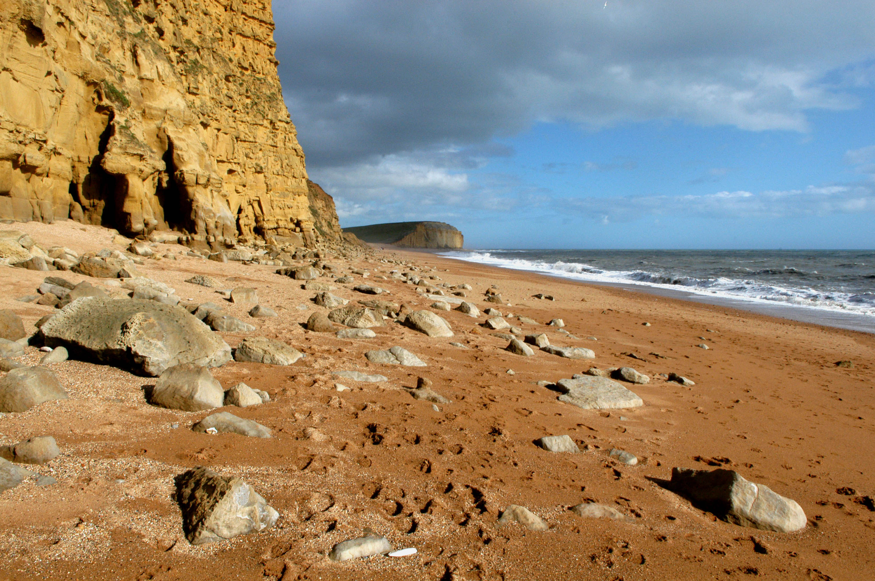 Beach at West Bay, a landscape born of erosion 