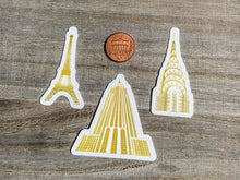 Load image into Gallery viewer, Empire State Building Sticker | Gold Vinyl Sticker | NYC Sticker | Art Deco

