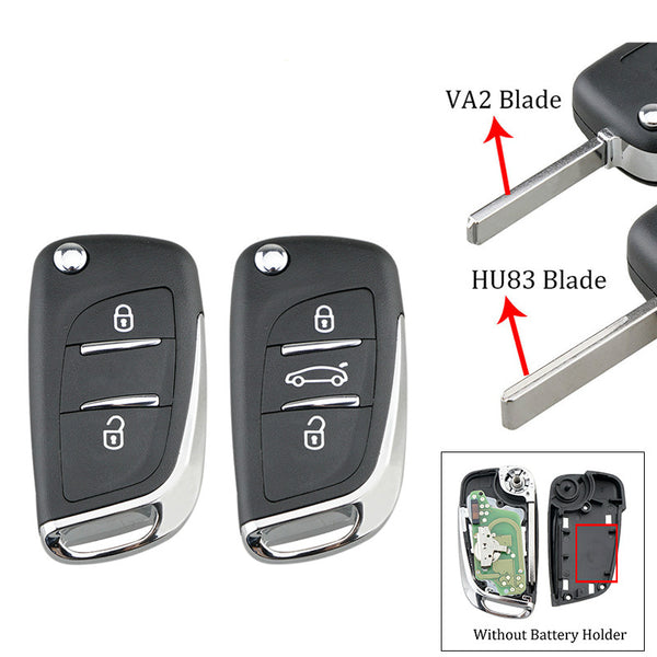 Peugeot CE0523 Smart Key HU83/VA2 Blade 2/3 Buttons 433Mhz