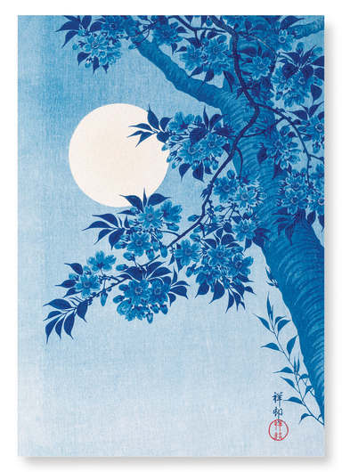 PLUM BLOSSOM AND FULL MOON: Japanese Bookmark — Ezen Trade