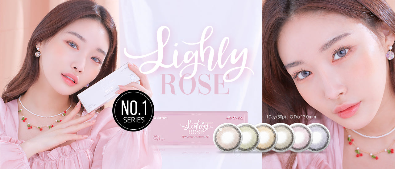 lighly rose color contact lens