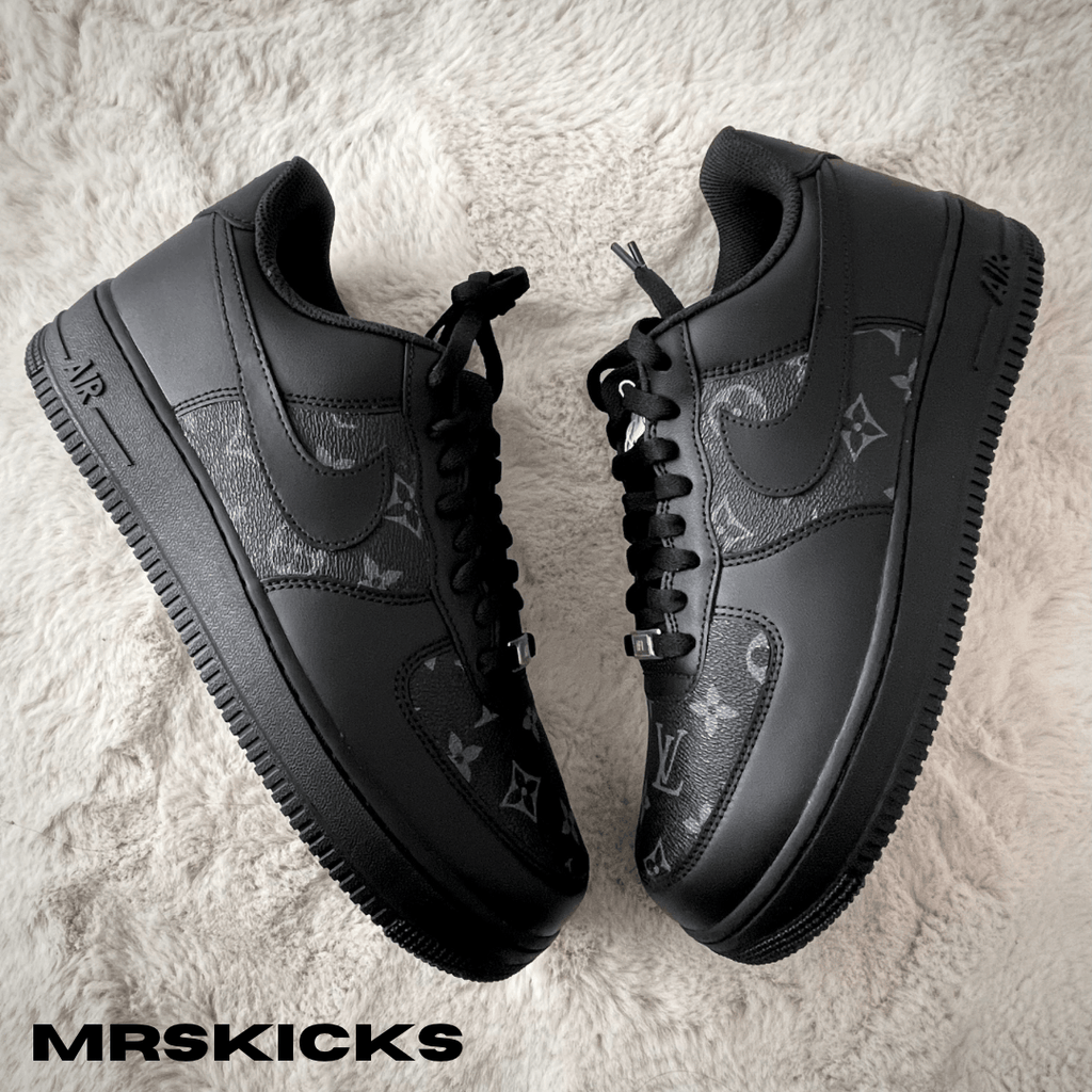 Custom Black Lv Airforce 1  Shop Custom AF1's – Mrskicks