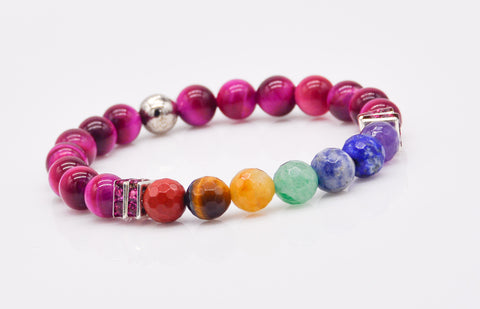 a colorful beaded bracelet