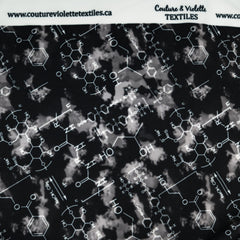 Tissus imprimé molécules techno