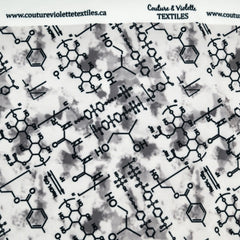 Tissus imprimé molécules techno