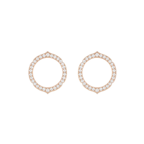 HRH Joaillerie - Rose gold and diamond earrings