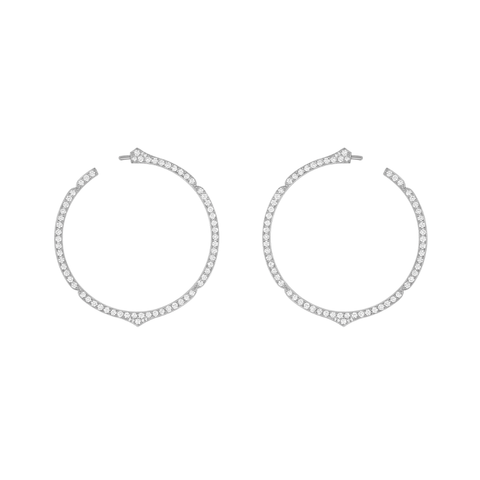 HRH Joaillerie - White gold and diamond hoops