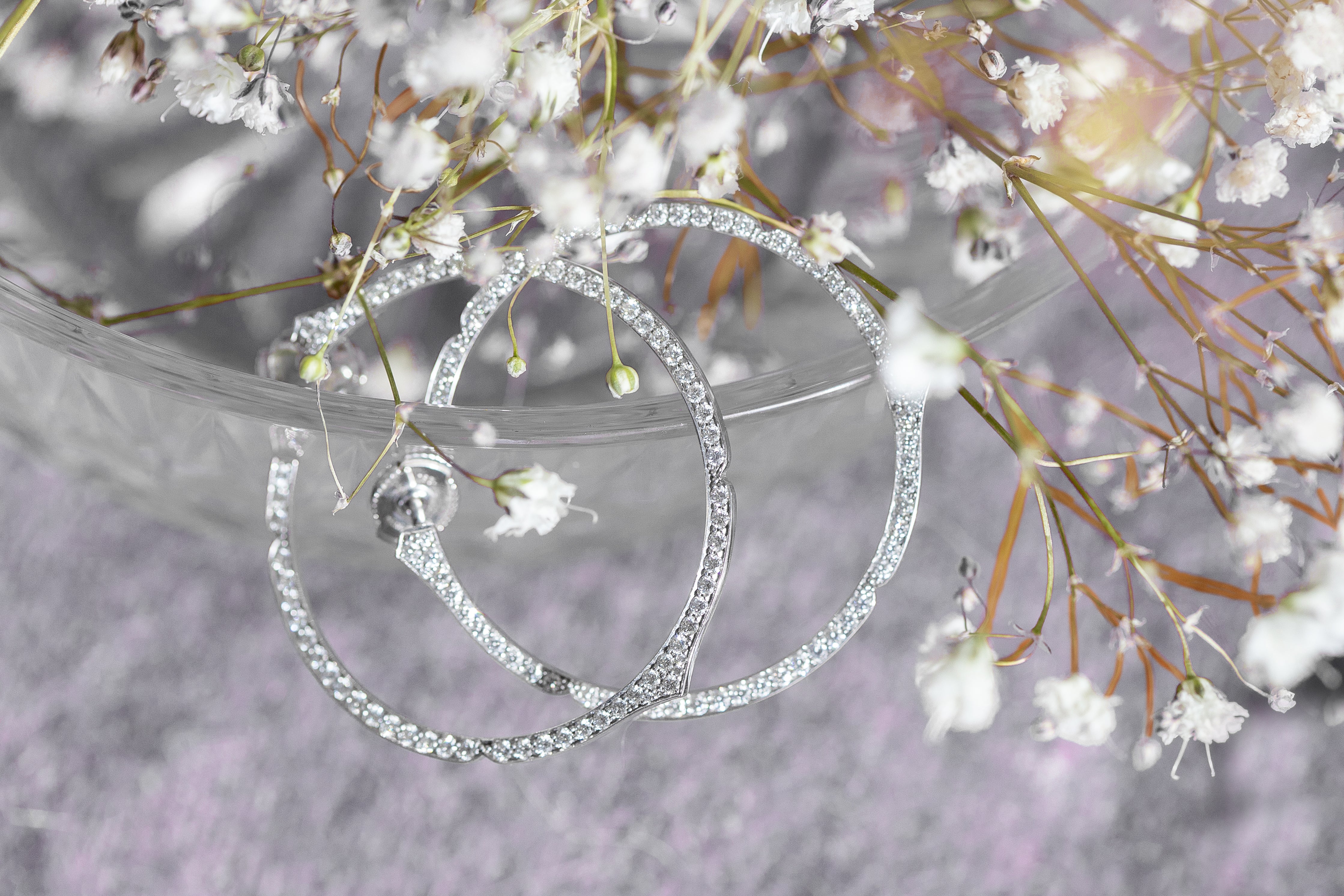 Boucles d'oreilles cerceau Aura Diamnd