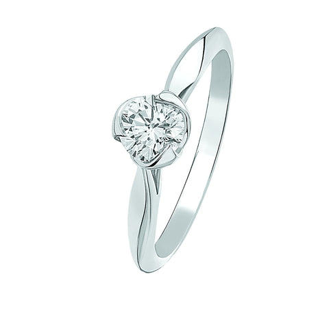 The I Do White Gold Diamond Solitaire Ring