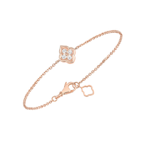 HRH Joaillerie - Bracciale a catena in oro rosa e diamanti