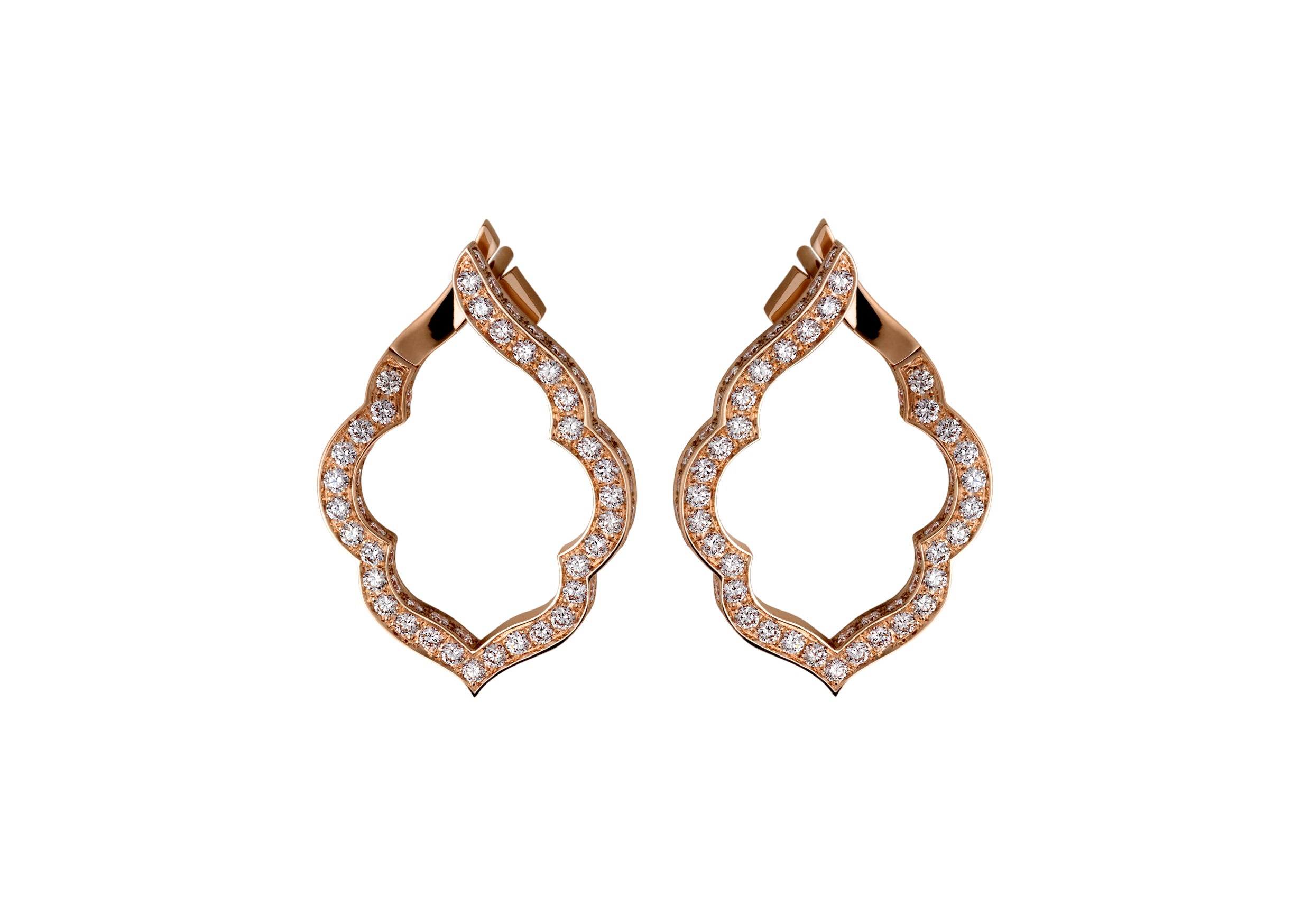 The Aura Diamond Earrings in Rose Gold