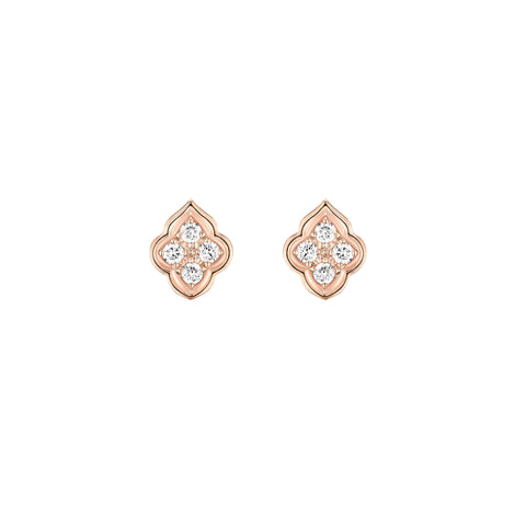 HRH Joaillerie - Rose gold and diamond stud earrings
